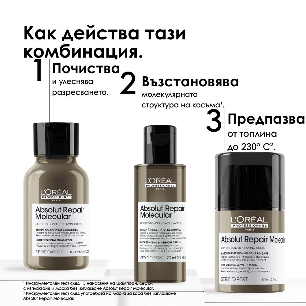 Комплект с 3 продукта в размер за пътуване за увредена коса - Image 3